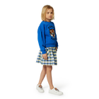 Saia axadrezada de algod&atilde;o KENZO KIDS 
                    GIRL