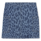 Saia jeans com estampa de leopardo ZADIG & VOLTAIRE 
                    GIRL