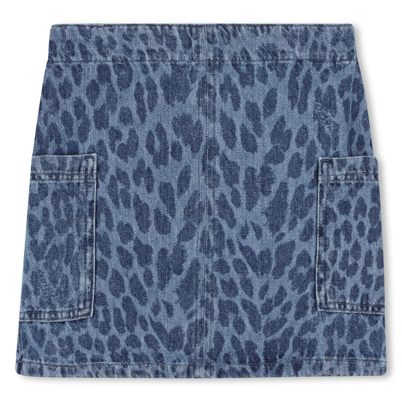 Saia jeans com estampa de leopardo ZADIG & VOLTAIRE 
                        GIRL