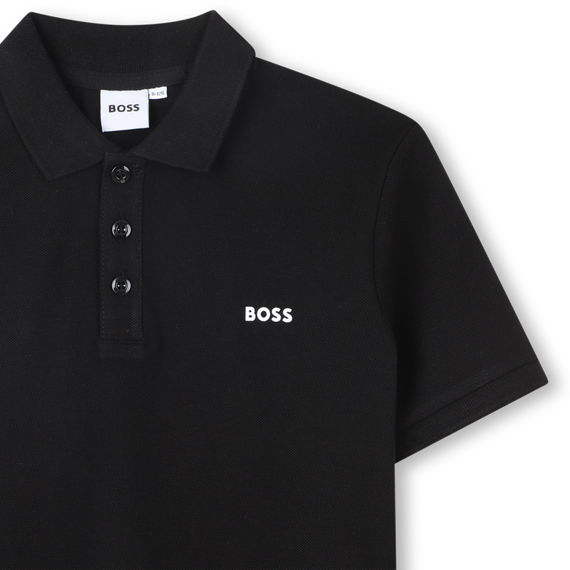 Polo de algod&atilde;o com log&oacute;tipo BOSS 
                        BOY