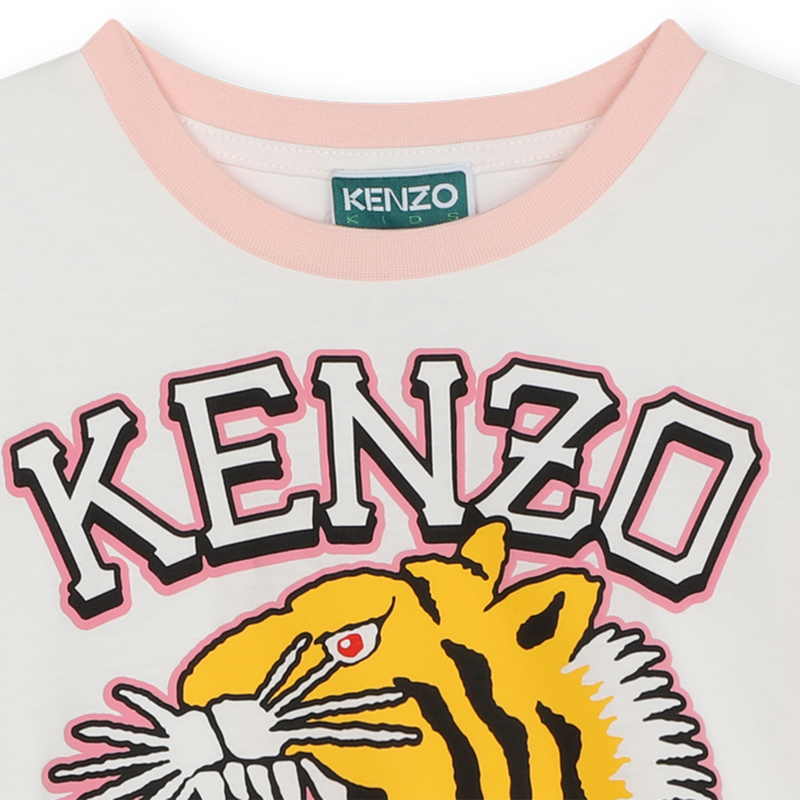 Vestido de manga curta KENZO KIDS 
                    GIRL