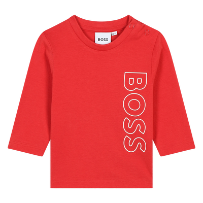 T-shirt algodão com logótipo BOSS BOY