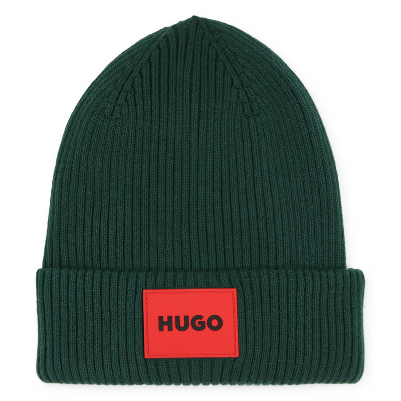 Gorro de malha de algod&atilde;o HUGO 
                        UNISEX