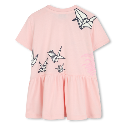 Vestido de manga curta KENZO KIDS GIRL
