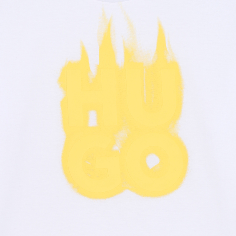 T-shirt manga curta em algod&atilde;o HUGO 
                        BOY