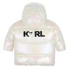 Casaco acolchoado com capuz KARL LAGERFELD KIDS 
                    GIRL