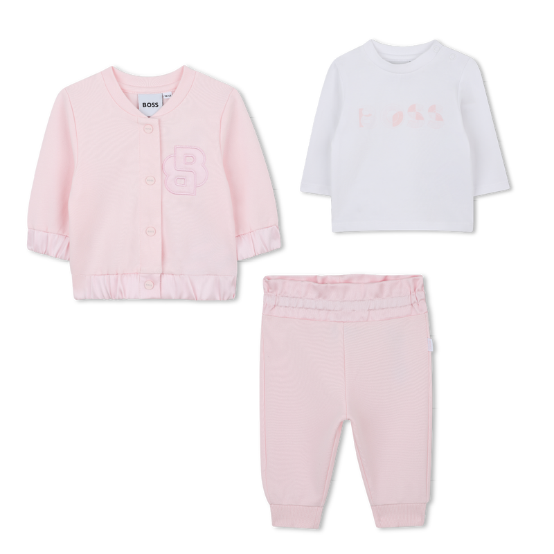 Conjunto de calças, cardigã e camiseta BOSS 
                        GIRL