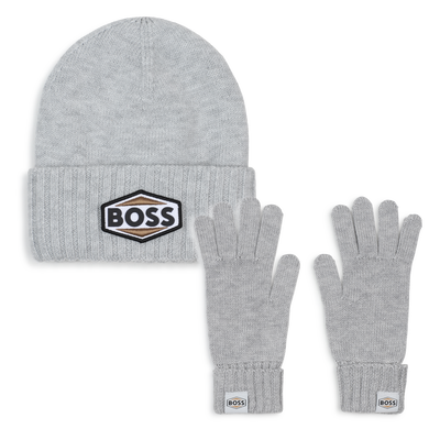 Conjunto de gorro e luvas BOSS MENINO