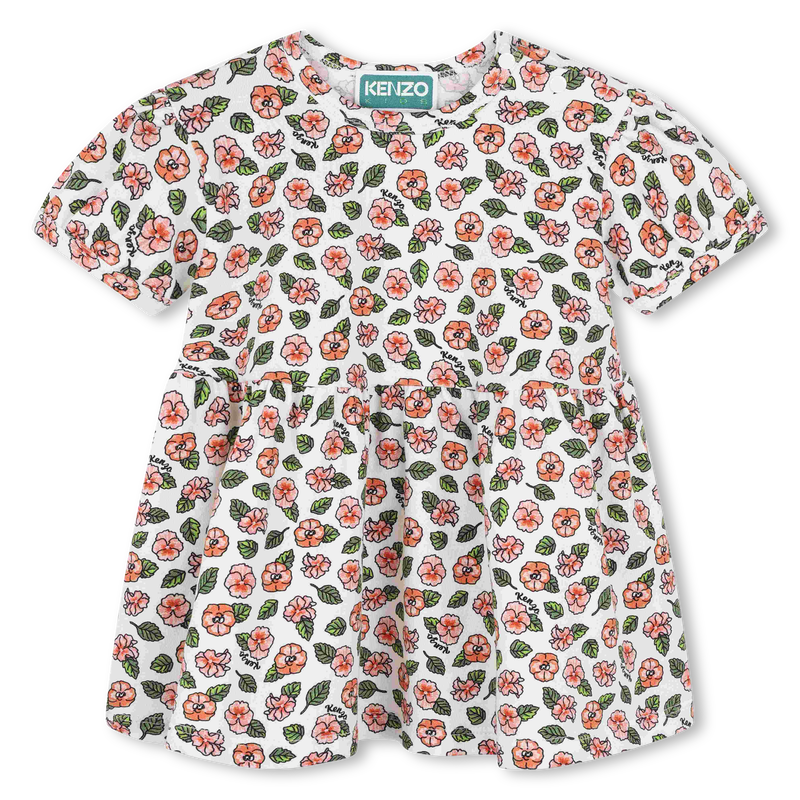 Vestido estampado manga balão KENZO KIDS 
                    GIRL
