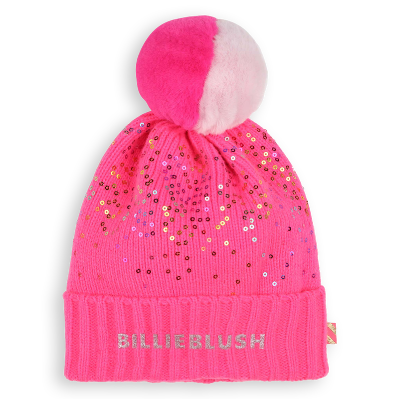 Gorro com pompom e lantejoulas BILLIEBLUSH 
                        GIRL