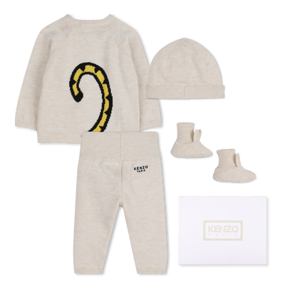 CONJUNTO DE CAMISOLAS, CAL&Ccedil;AS E CHAP&Eacute;US KENZO KIDS UNISEX