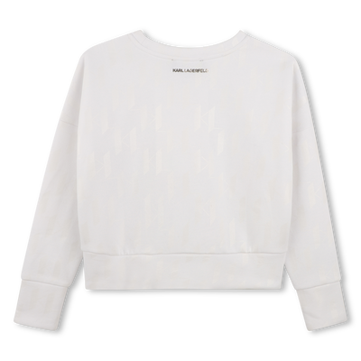 Sweatshirt de mangas longas KARL LAGERFELD KIDS MENINA