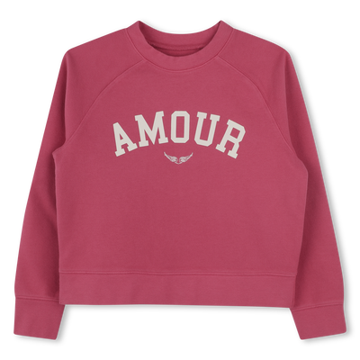 Sweatshirt em molet&atilde;o ZADIG & VOLTAIRE GIRL