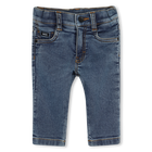 Jeans com rebites na parte de tr&aacute;s, DOUBLE STONE+BLEACH, hi-res