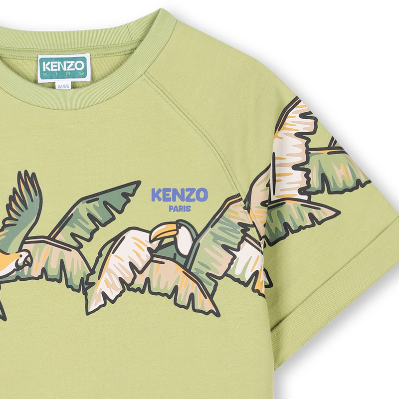 T-shirt em molet&atilde;o leve KENZO KIDS 
                        BOY