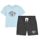 Conjunto de t-shirts e cal&ccedil;&otilde;es, AZUL CE&Uacute;, hi-res