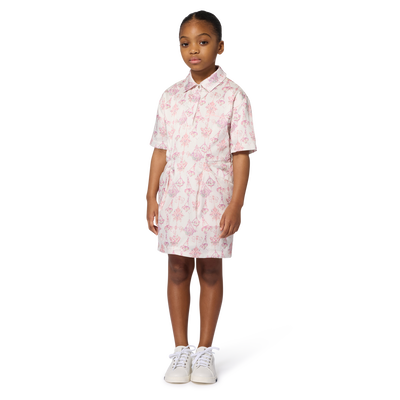 Vestido de cetim com gola polo GIVENCHY GIRL