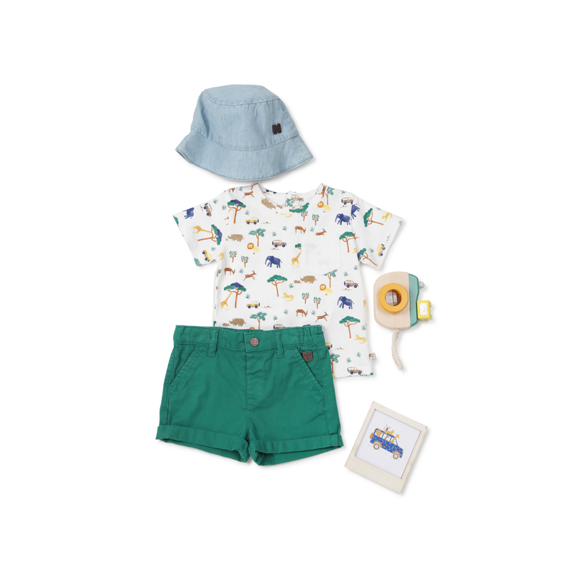 Patterned cotton T-shirt CARREMENT BEAU 
                    BOY