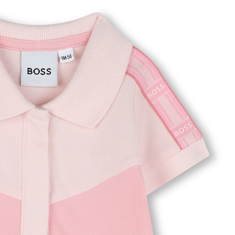 Vestido gola polo com recortes BOSS 
                        GIRL