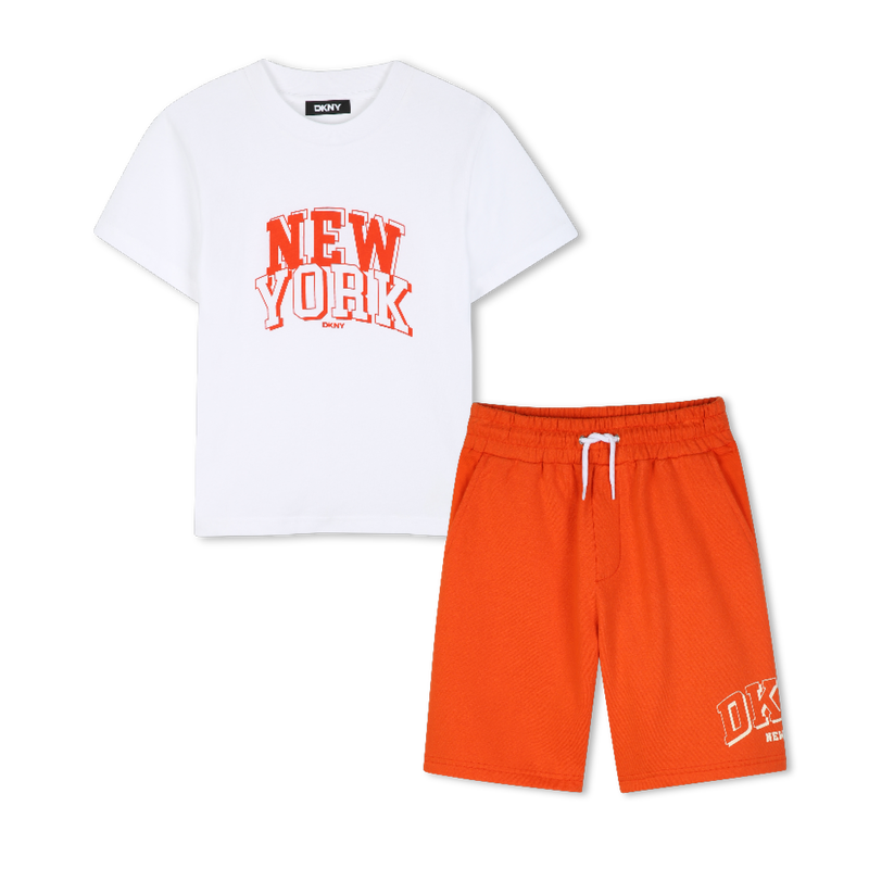 Conjunto de camiseta e bermuda DKNY 
                        MENINO