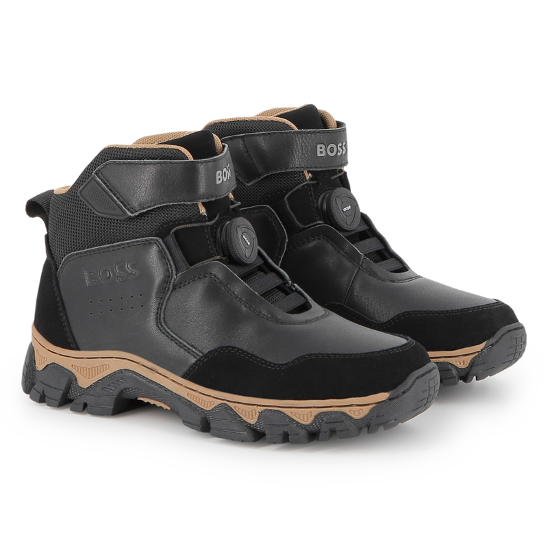 Bota de tornozelo em material misto BOSS 
                    BOY