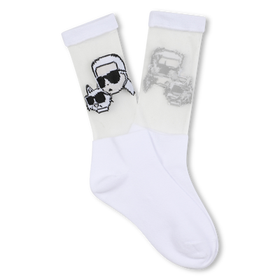 Meias de cano m&eacute;dio KARL LAGERFELD KIDS GIRL
