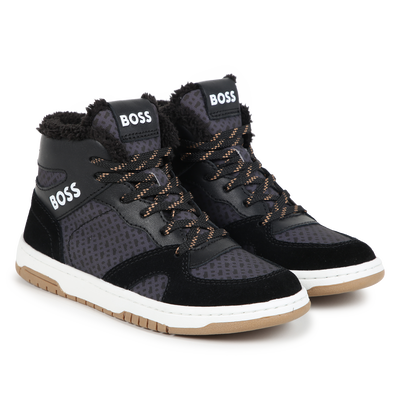 Sapatilhas pele com atacadores BOSS BOY