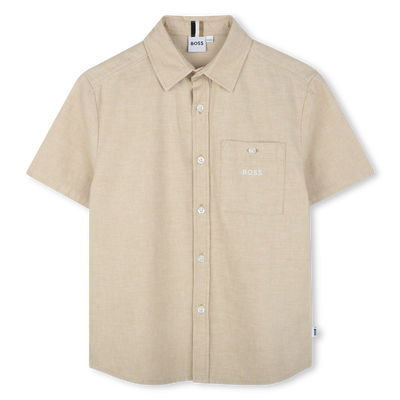 Camisa larga linho e algod&atilde;o BOSS BOY
