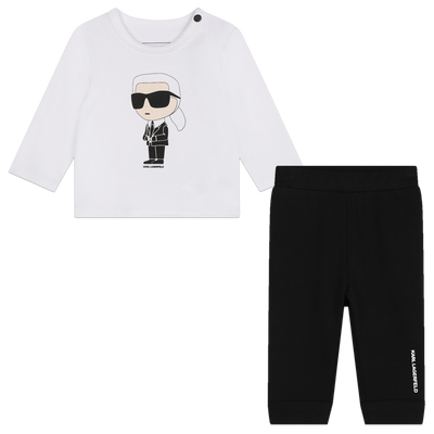 Conjunto de t-shirt e cal&ccedil;&otilde;es KARL LAGERFELD KIDS BOY