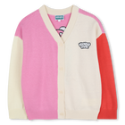 Cardigan de malha decote em v KENZO KIDS 
                    GIRL