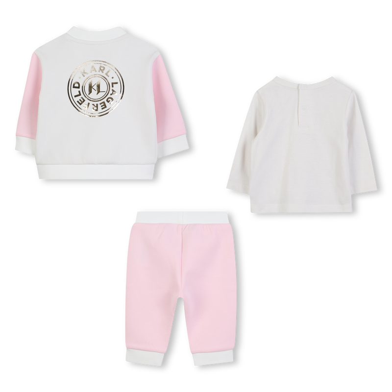 Conjunto de jogging de 3 peças KARL LAGERFELD KIDS 
                    GIRL