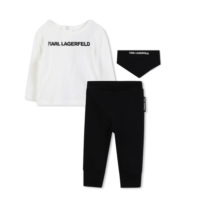 Conjunto de camiseta, cueca samba-canção e cacheco KARL LAGERFELD KIDS BOY