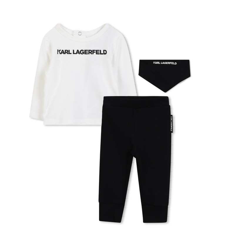 Conjunto de camiseta, cueca samba-canção e cacheco KARL LAGERFELD KIDS 
                    BOY
