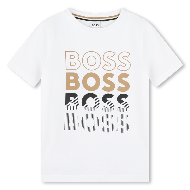 T-shirt gola redonda algodão BOSS 
                    BOY