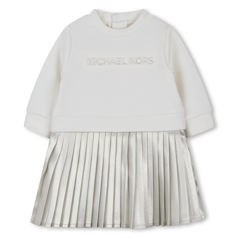 Vestido bimaterial de manga comprida MICHAEL KORS 
                    GIRL
