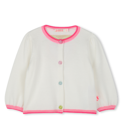 Cardig&atilde; de algod&atilde;o com bot&otilde;es BILLIEBLUSH GIRL