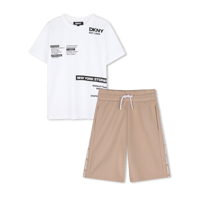 CONJUNTO DE T-SHIRTS E CAL&Ccedil;&Otilde;ES BERMUDAS DKNY BOY