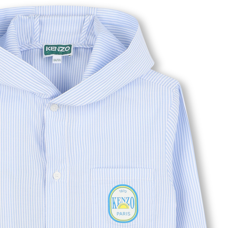 Camisa com capuz e estampados KENZO KIDS 
                        BOY