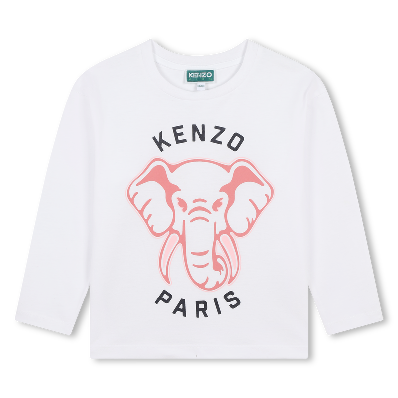 T-shirt algodão manga comprida KENZO KIDS 
                    GIRL