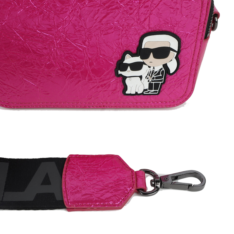 Bolsa têxtil revestida com dobras KARL LAGERFELD KIDS 
                    GIRL
