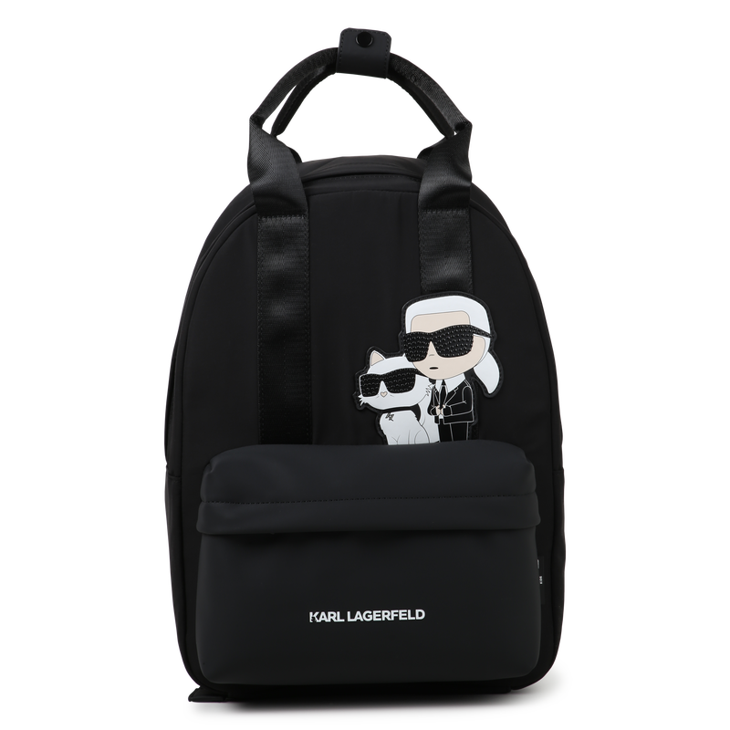 Mochila com emblema elegante KARL LAGERFELD KIDS 
                        GIRL