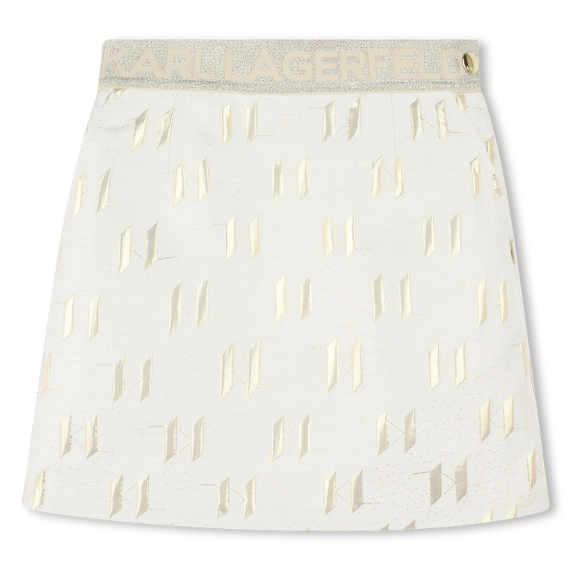 Saia de cerim&oacute;nia em jacquard KARL LAGERFELD KIDS 
                        GIRL