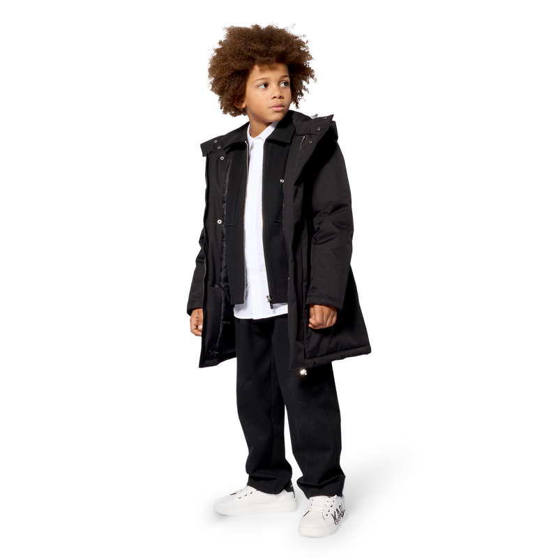 Parka com capuz KARL LAGERFELD KIDS 
                        BOY