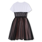Vestido formal de manga curta KARL LAGERFELD KIDS 
                    GIRL