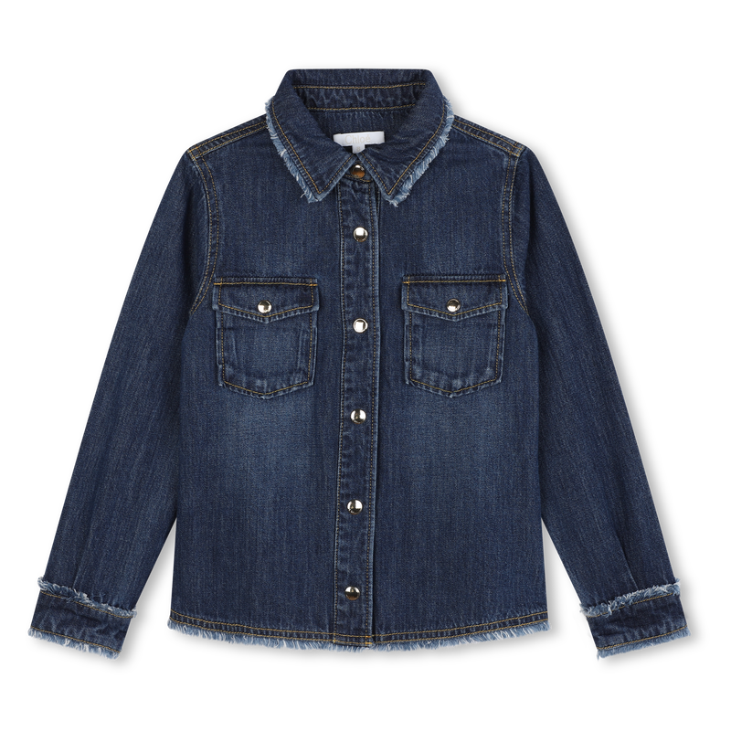 Camisa de ganga com franjas CHLOE 
                    GIRL