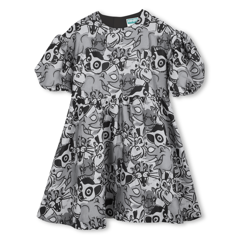 Vestido de manga balão KENZO KIDS 
                    GIRL