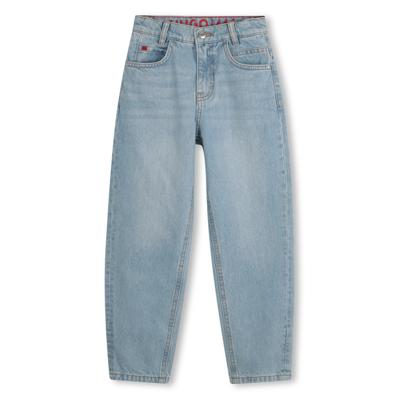 Jeans largos com 5 bolsos HUGO 
                        MENINO
