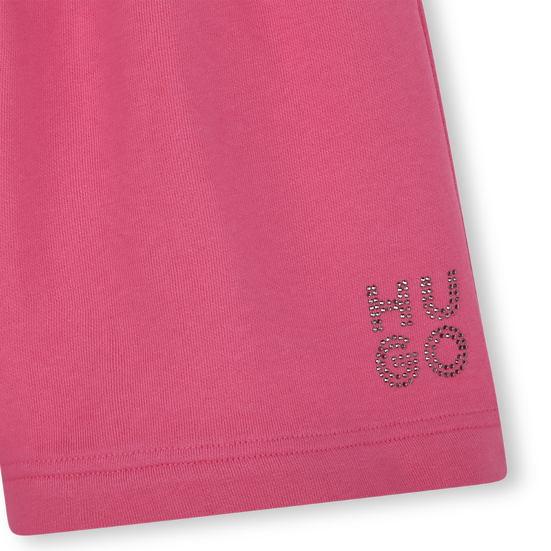 Bermudas em molet&atilde;o com bolsos HUGO 
                        GIRL