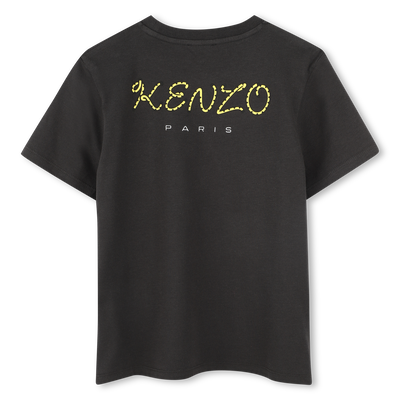 T-shirt de algod&atilde;o com emblema KENZO KIDS UNISEX