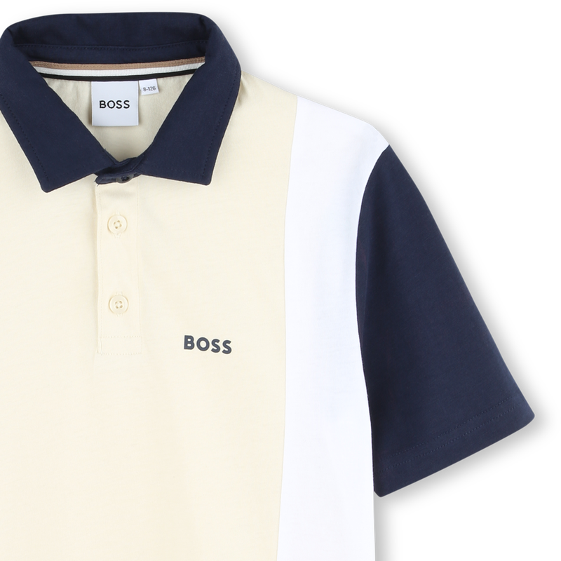 Polo de manga curta em algod&atilde;o BOSS 
                        BOY